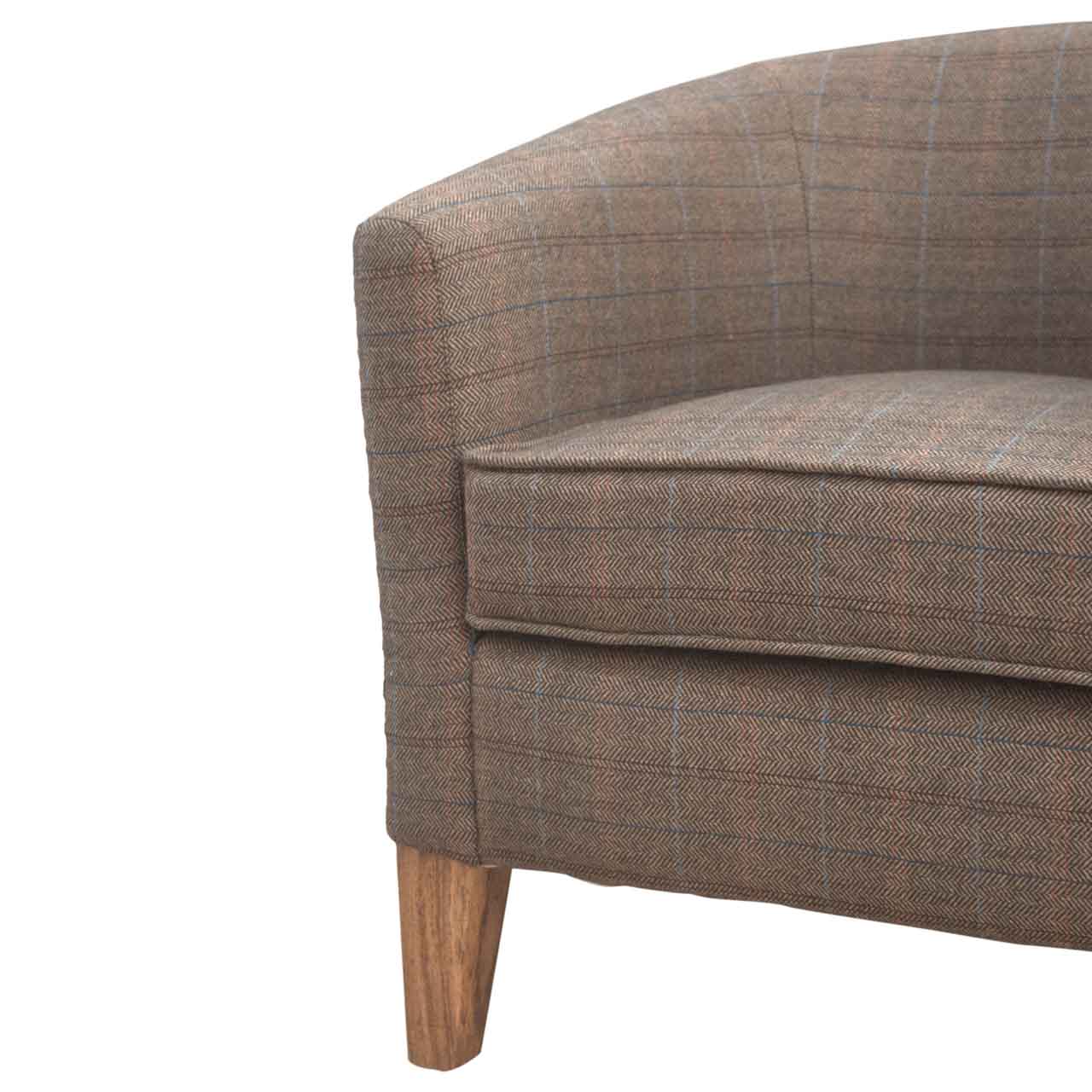 Upholstered Tweed Tub Chair for reselling