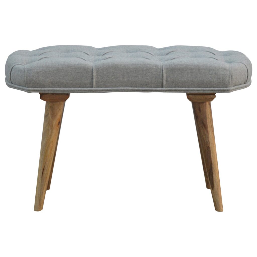 Canada Deep Button Grey Tweed Bench Suppliers