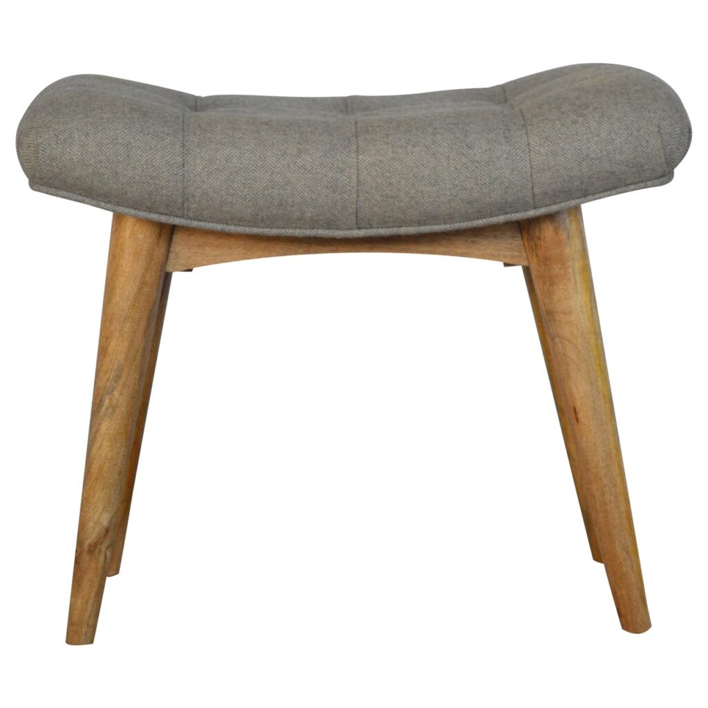 Canada Curved Grey Tweed Bench Suppliers