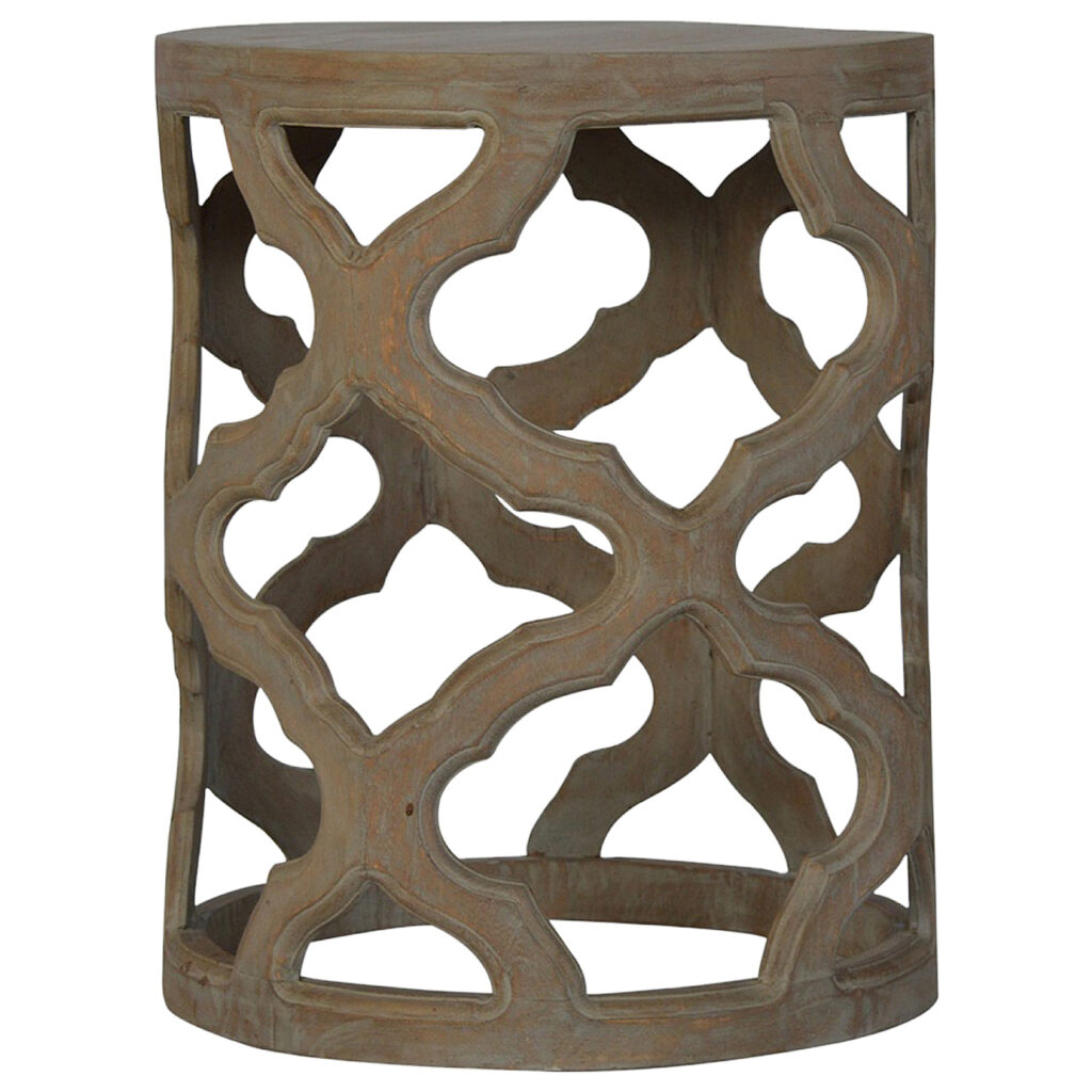 Canada Grey Wash Cut-out Stool Suppliers