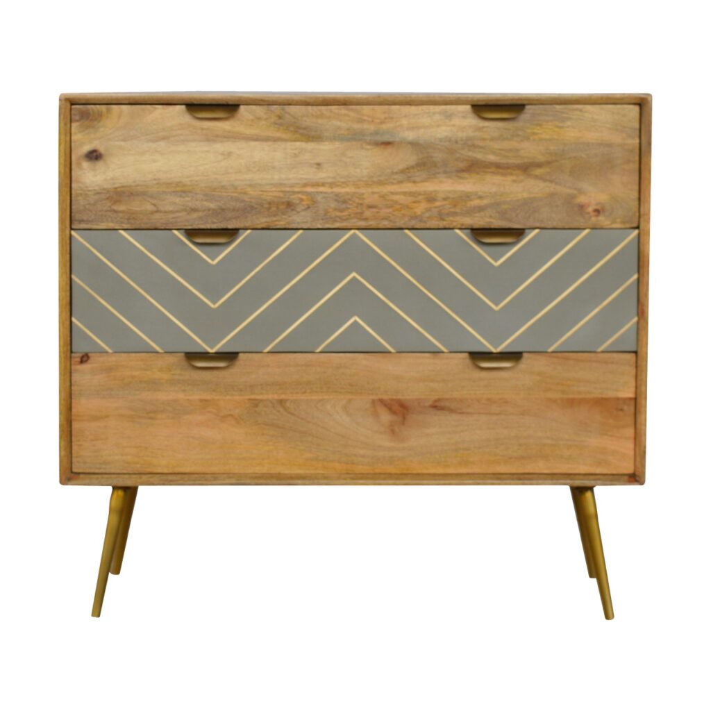 Canada Sleek Cement Brass Inlay Chest Suppliers