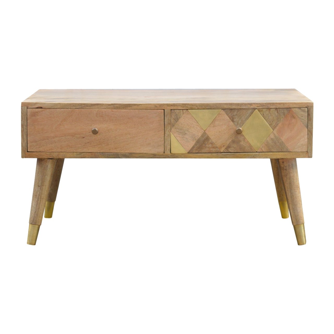 Canada Oak-ish Gold Inlay Coffee Table Suppliers