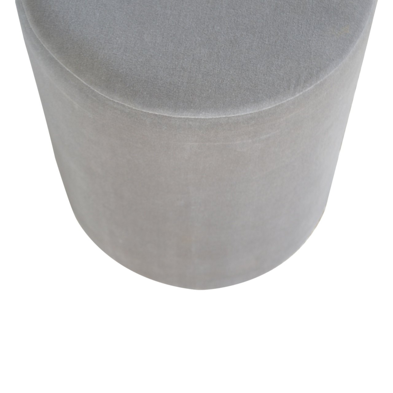 Gold Base Grey Velvet Footstool - Image 8