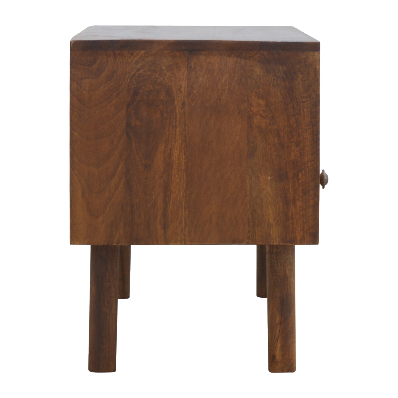 Solid Wood Media Unit with 2 Open Slots and 2 Oak Wood Front Drawers for wholesale