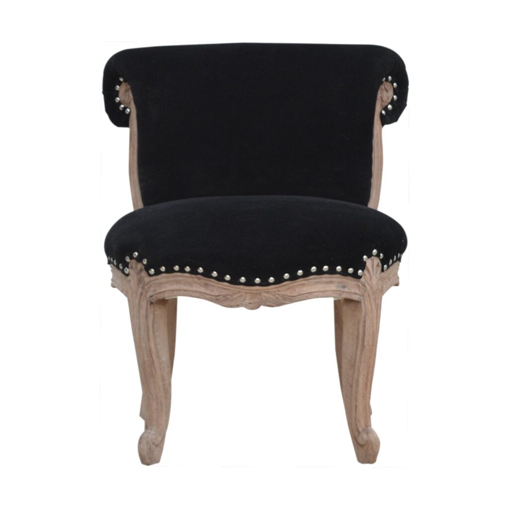 Canada Black Velvet Studded Chair Suppliers