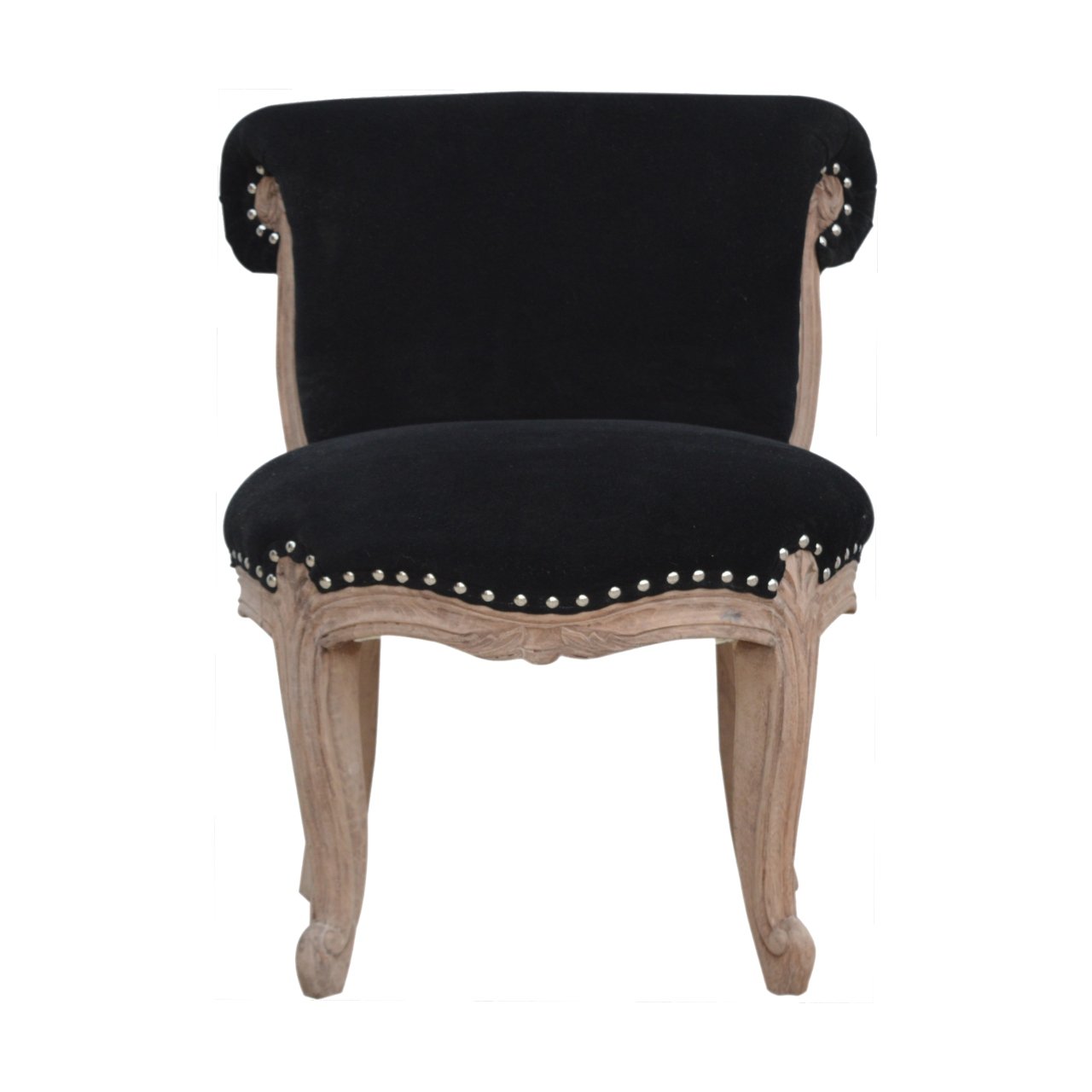 Canada Black Velvet Studded Chair Suppliers
