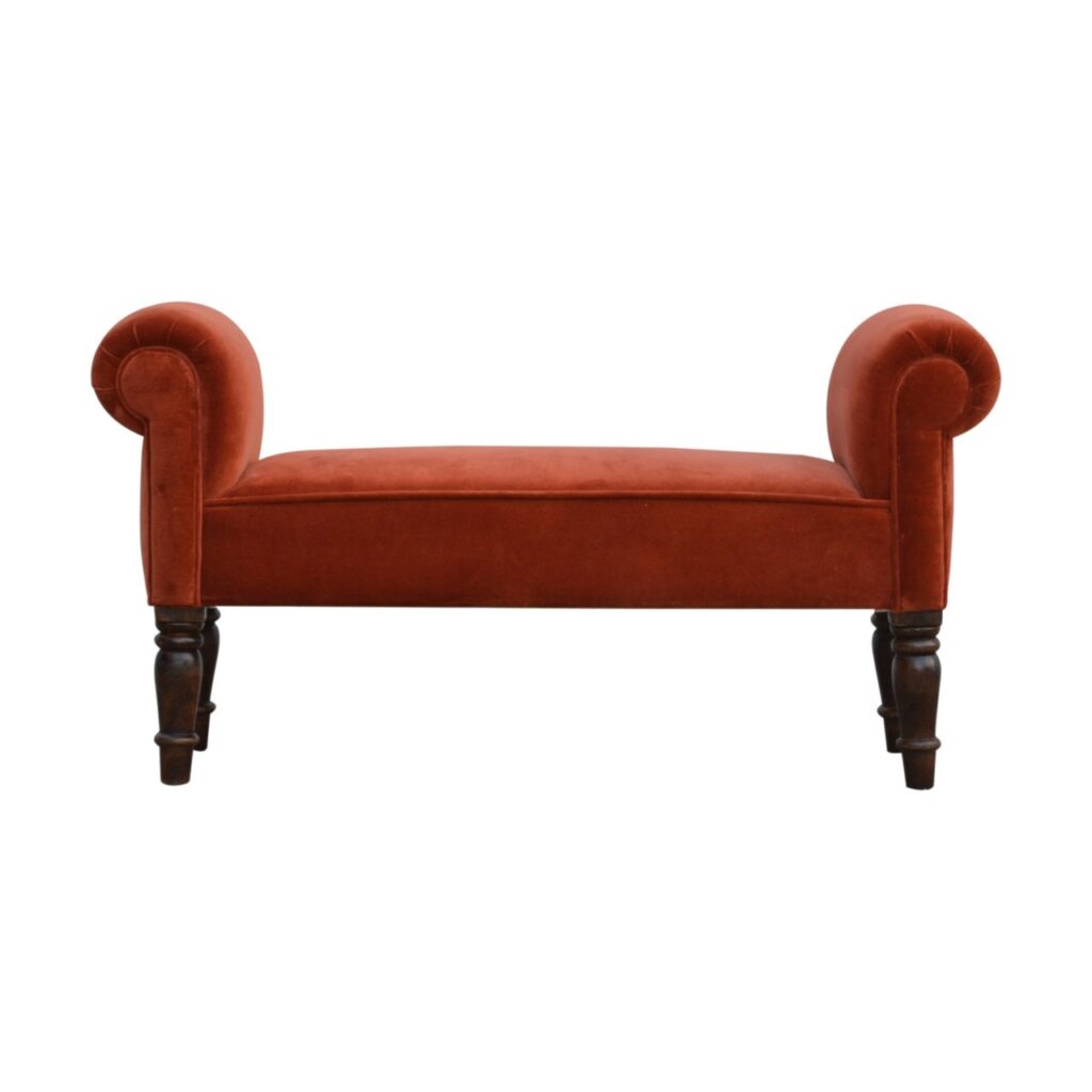 Canada Brick Red Velvet Bench Suppliers