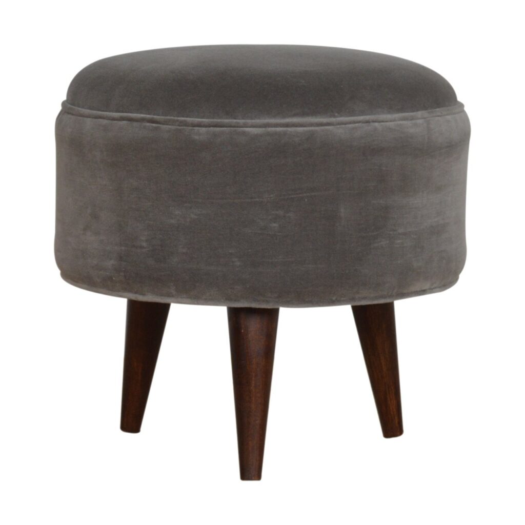 Canada Grey Velvet Nordic Style Footstool Suppliers