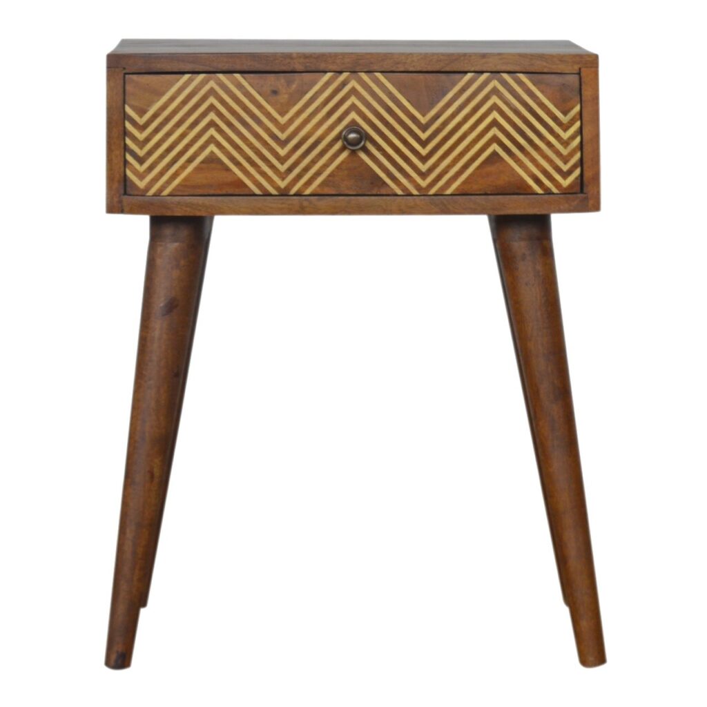Canada Brass Inlay Chevron Nightstand Suppliers