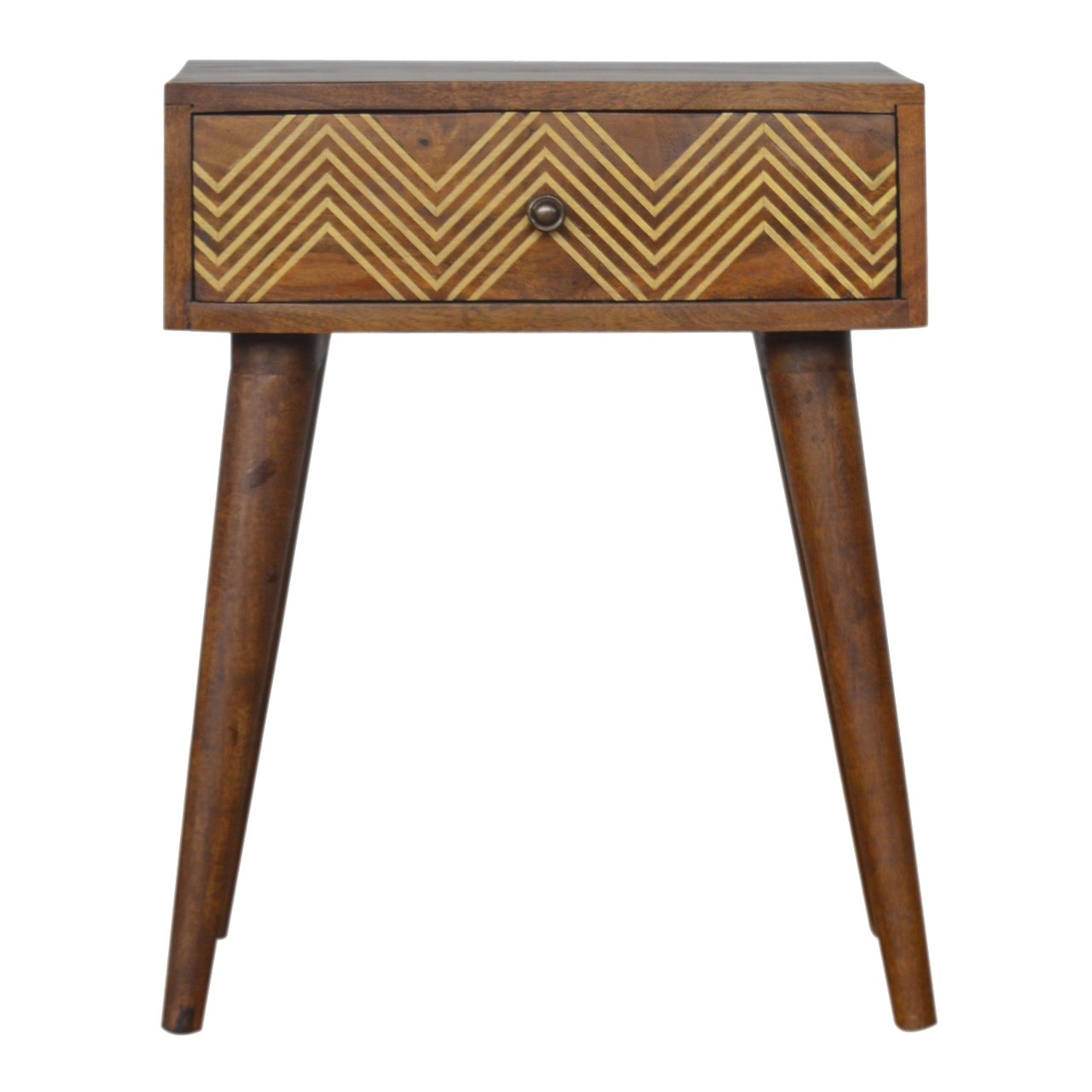 Canada Brass Inlay Chevron Nightstand Suppliers
