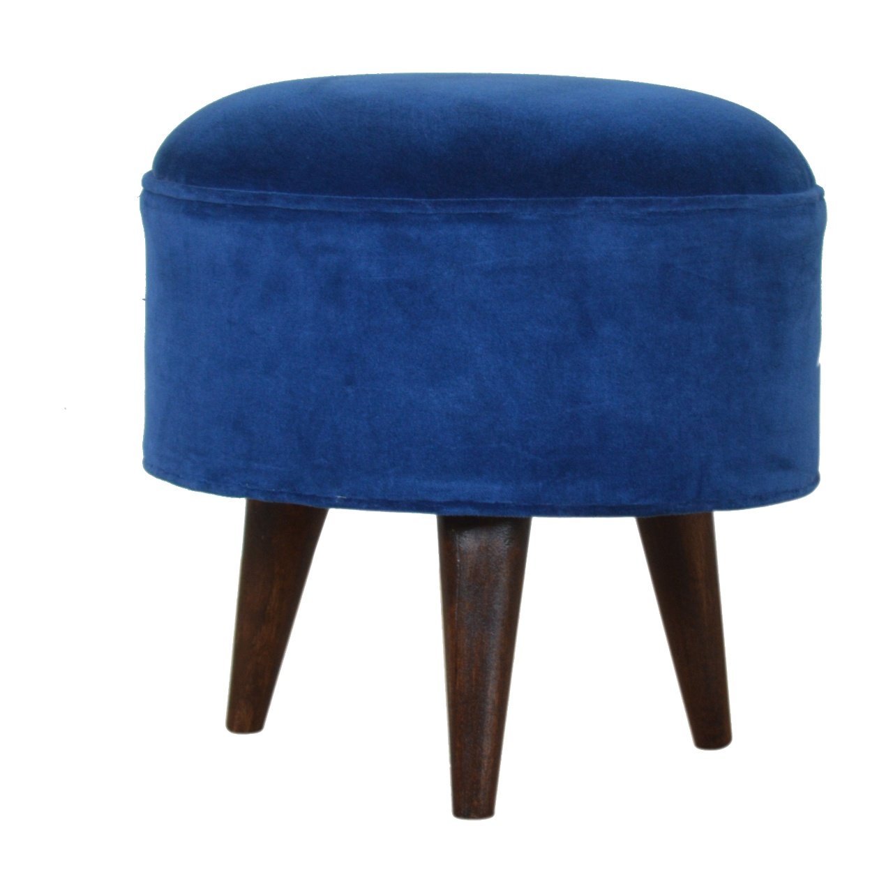 Canada Royal Blue Velvet Nordic Footstool Suppliers