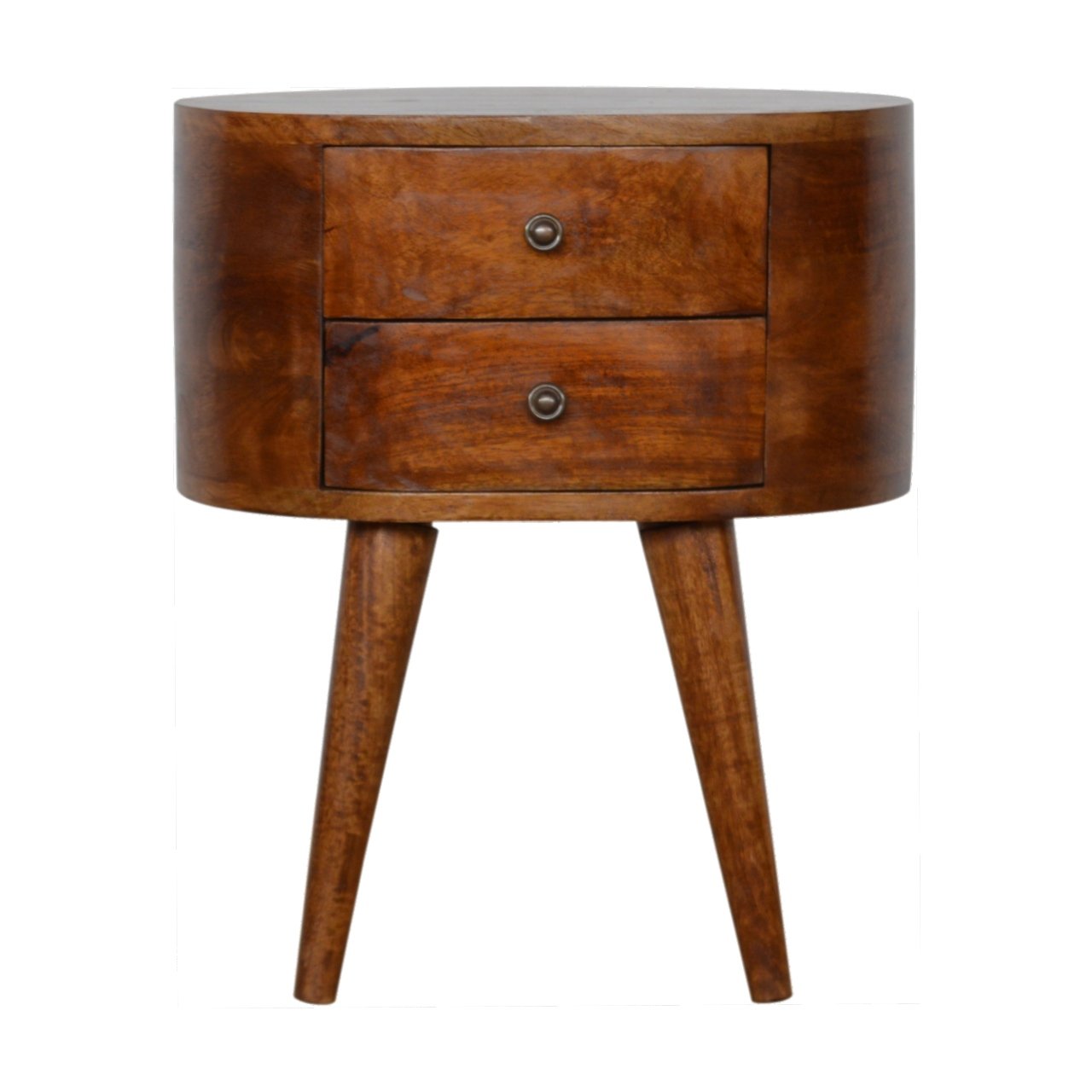Canada Chestnut Rounded Nightstand Table Suppliers