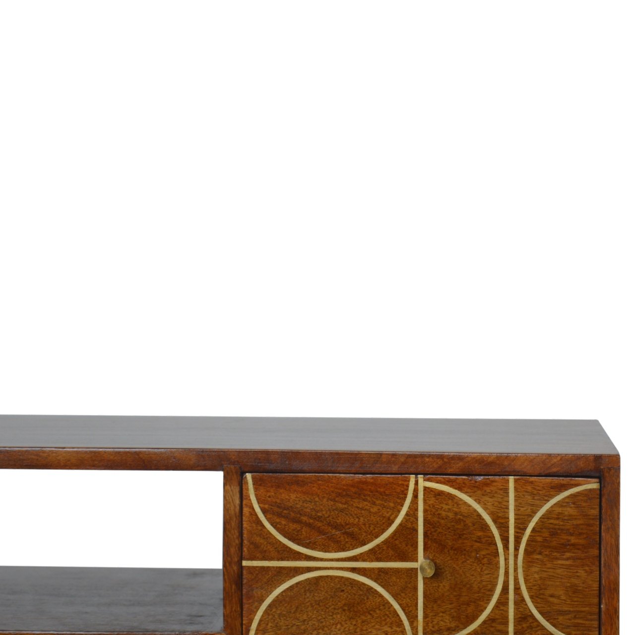 Chestnut Inlay Abstract TV Unit - Image 4