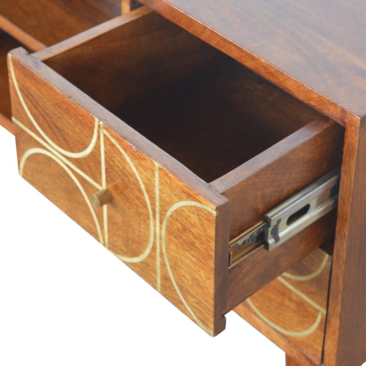 Chestnut Inlay Abstract TV Unit - Image 7
