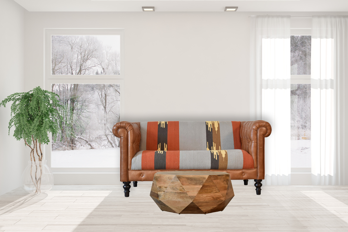 bulk Geometric Solid Wood Coffee Table for resale