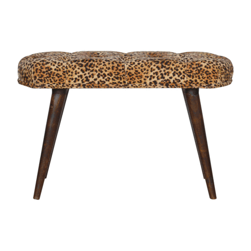 Leopard Print Deep Button Bench - Image 11