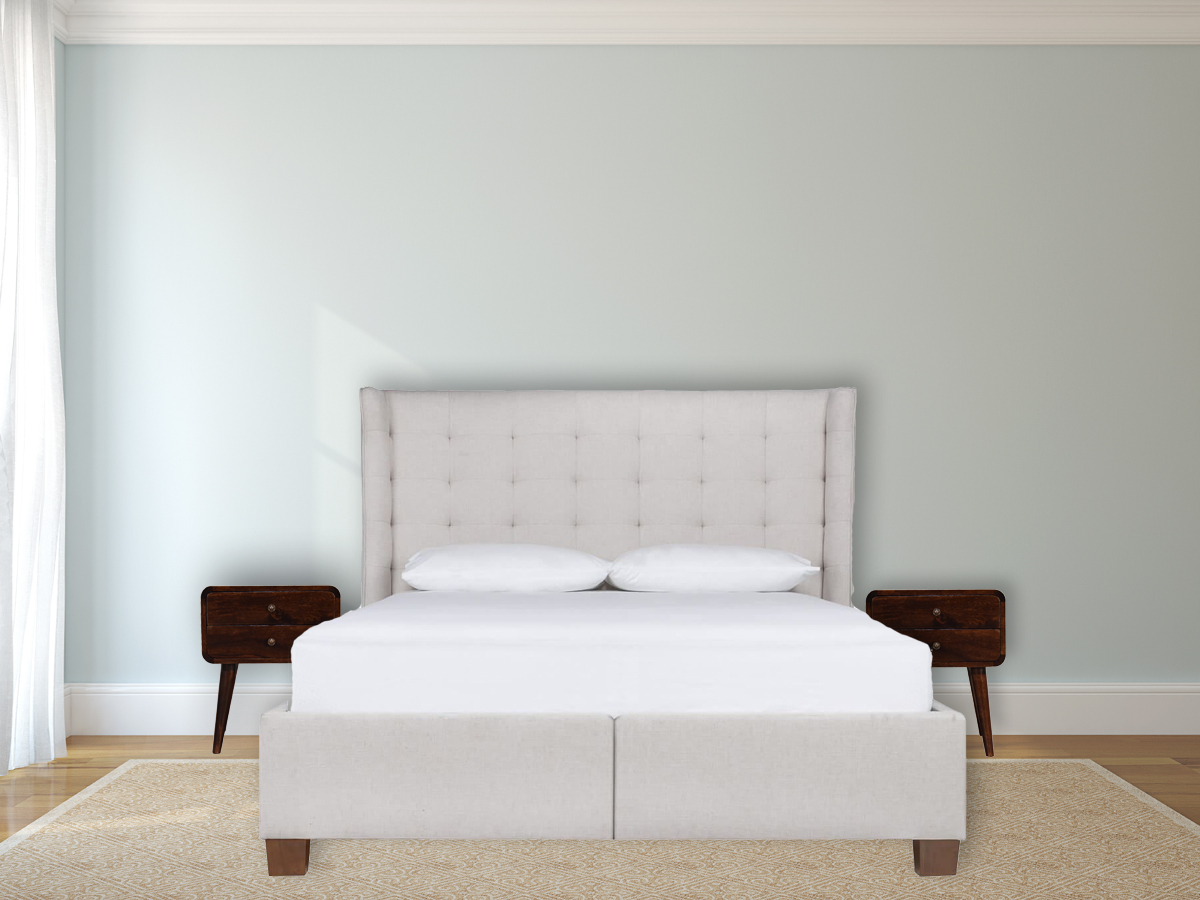 Curved Dark Walnut Nightstand - Image 10