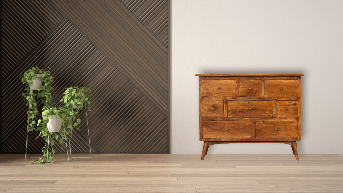 Chestnut Solid Wood 8 Drawer Chest - Image 10