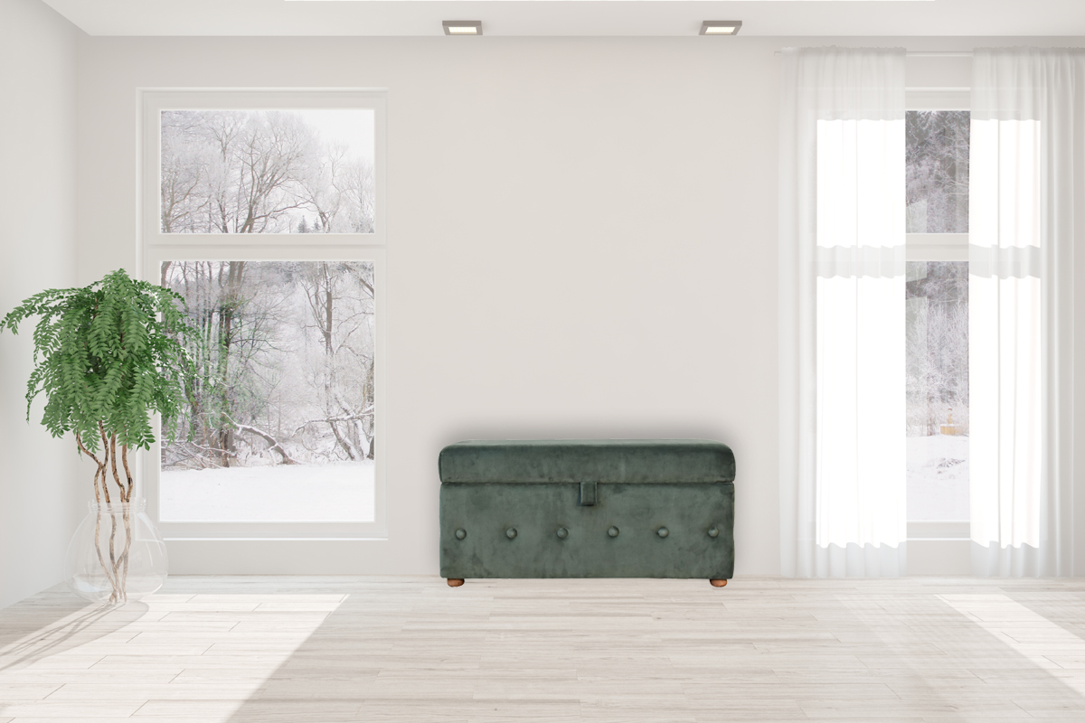 Emerald Velvet Lid-up Ottoman - Image 10