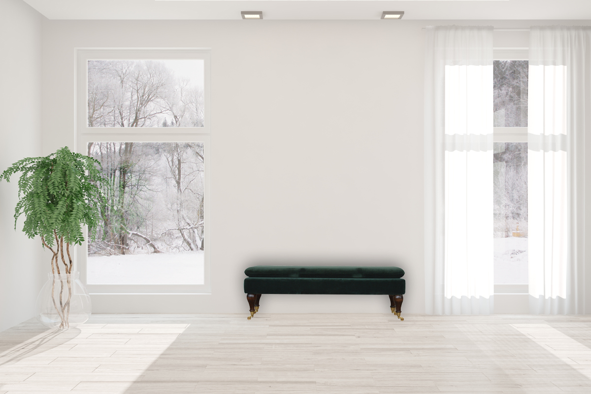 Canada Emerald Velvet Castor Bench Suppliers