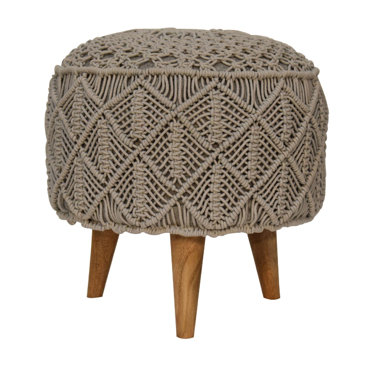 Crotchet Grey Footstool - Image 2