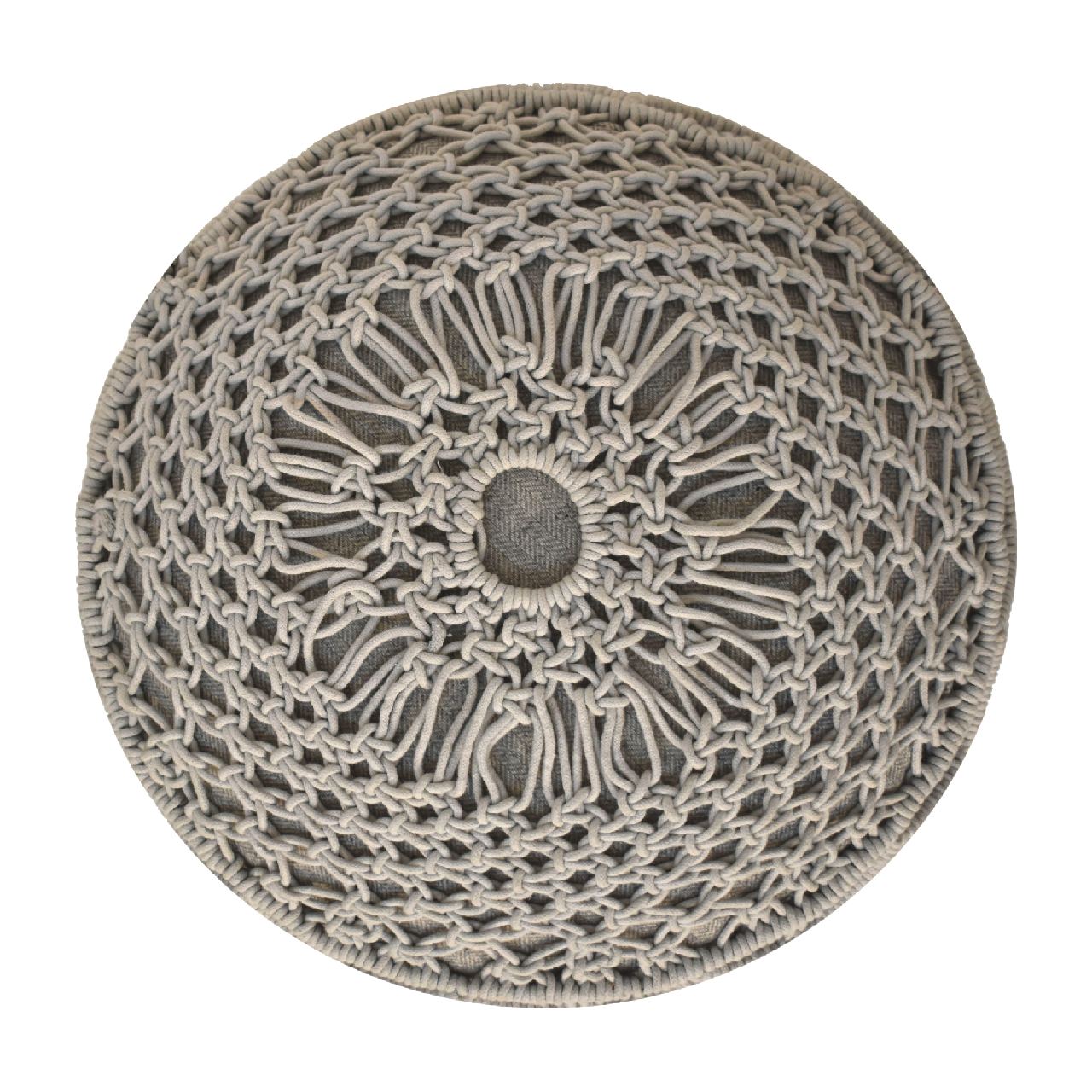 Crotchet Grey Footstool - Image 8