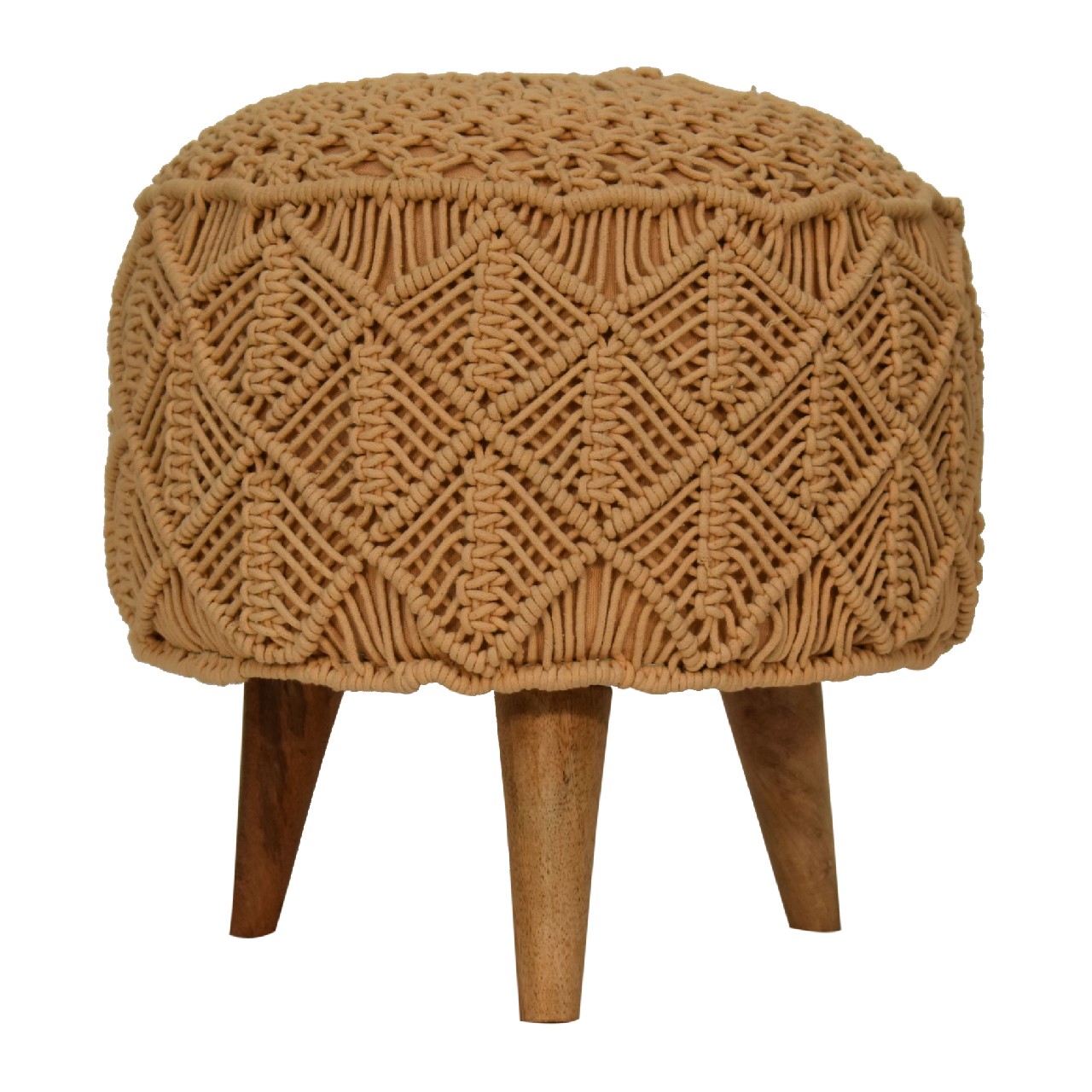 Crotchet Brown Footstool - Image 2