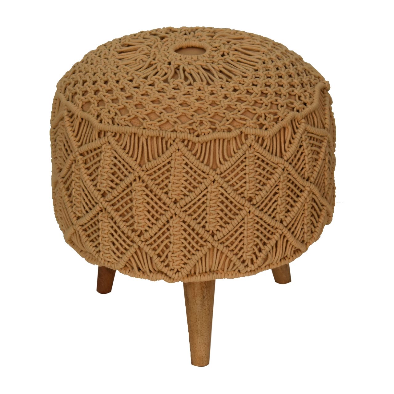 Crotchet Brown Footstool - Image 3