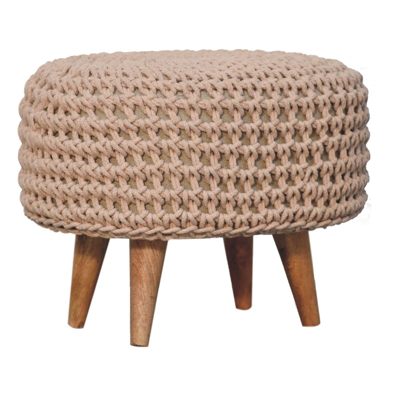 Keeva Beige Oblong Footstool - Image 2