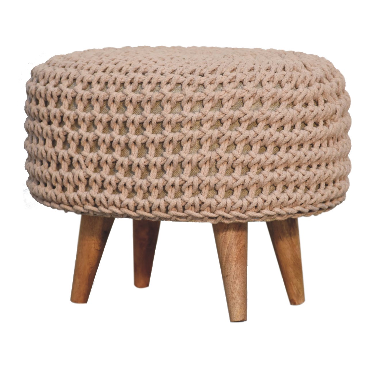 Keeva Beige Oblong Footstool - Image 3