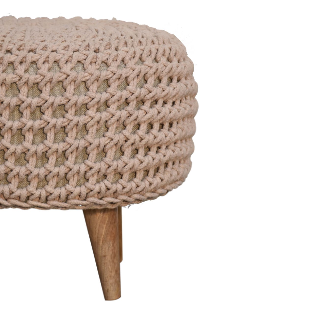 Keeva Beige Oblong Footstool - Image 6