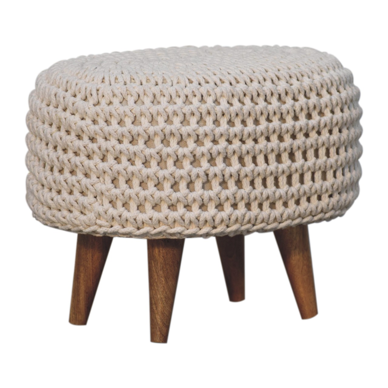 Keeva White Oblong Footstool - Image 3