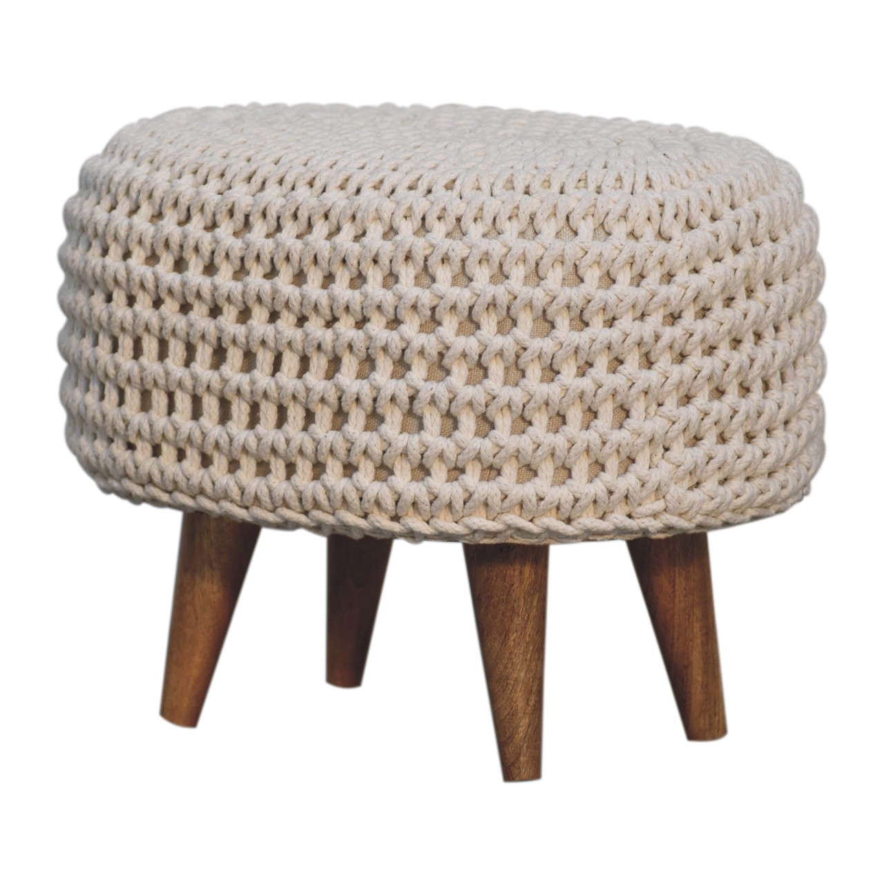 Keeva White Oblong Footstool - Image 4
