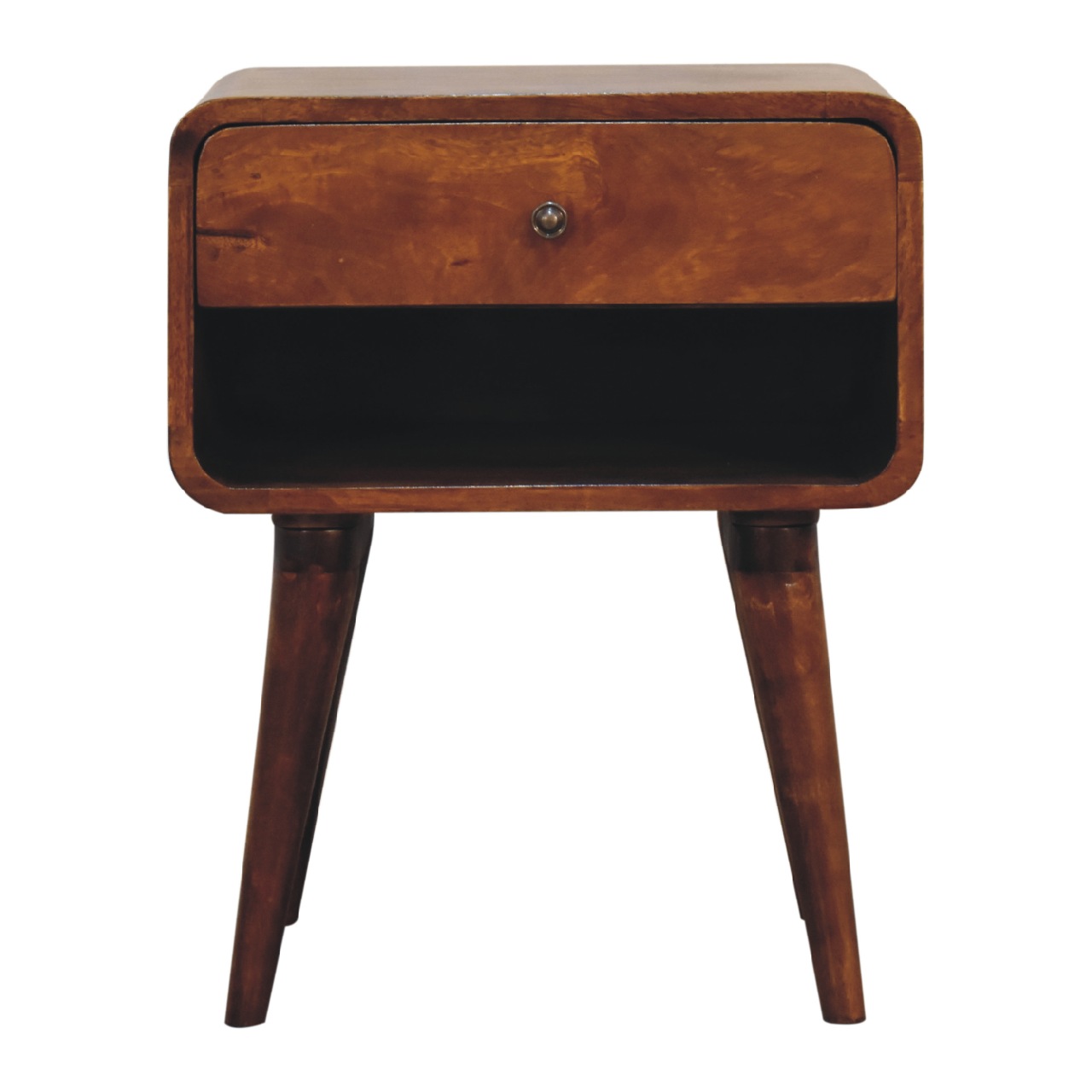 Canada Curve Open Slot Chestnut Nightstand Suppliers