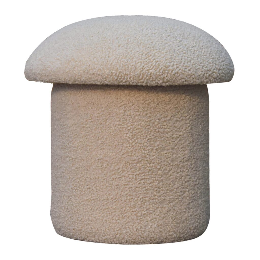 Canada Cream Boucle Mushroom Footstool Suppliers