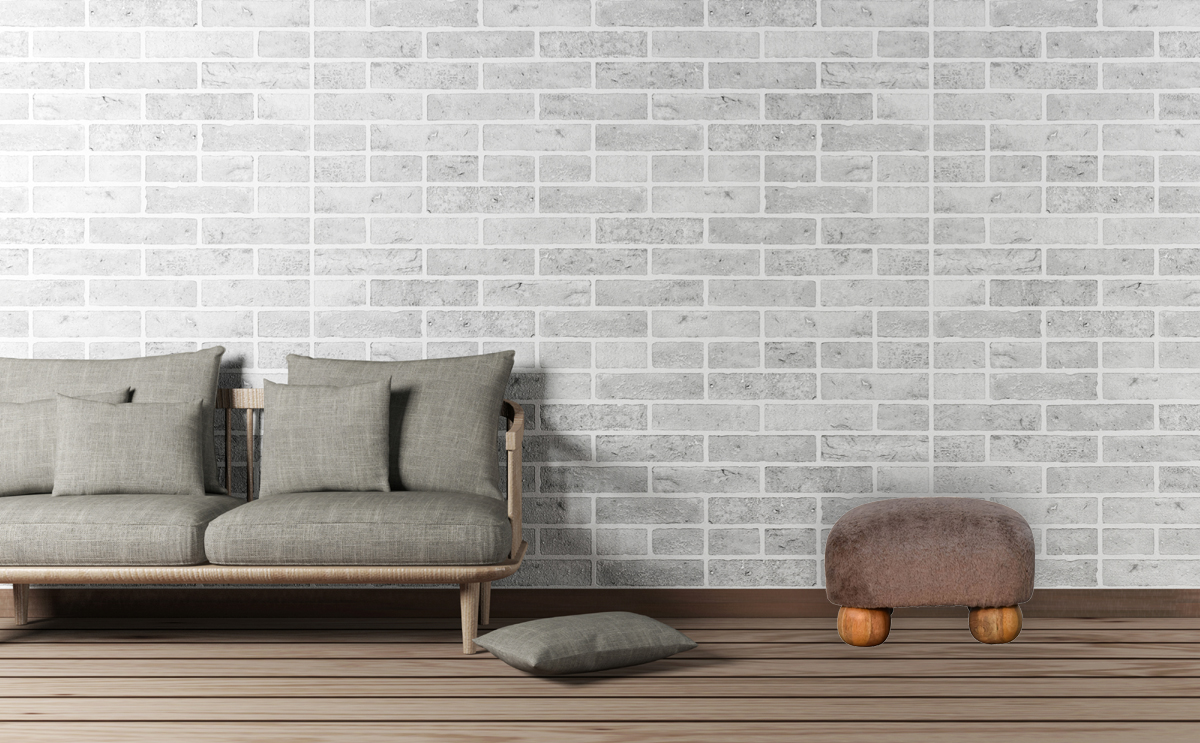 Mocha Faux Fur Nordic Footstool - Image 10