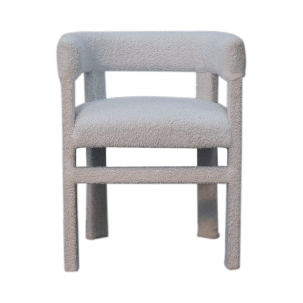 Canada White Boucle Occasional Chair Suppliers