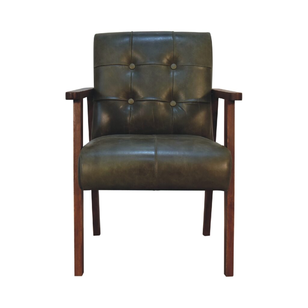 Canada Olive Buffalo Leather Chair Suppliers
