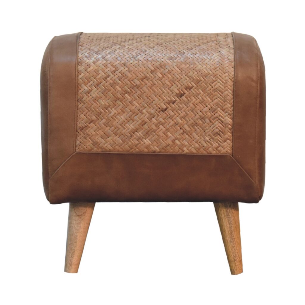 Canada Seagrass Buffalo Square Footstool Suppliers
