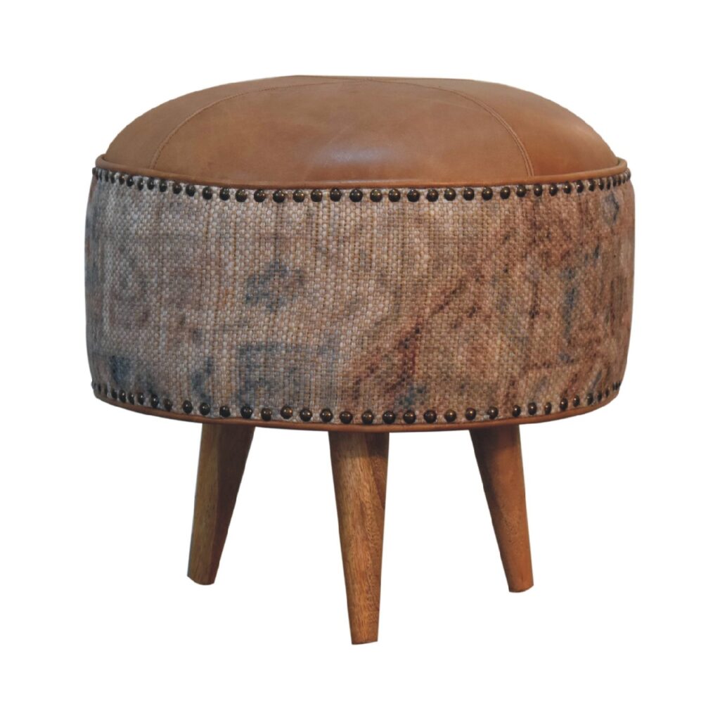 Canada Haven Durrie Round Footstool Suppliers