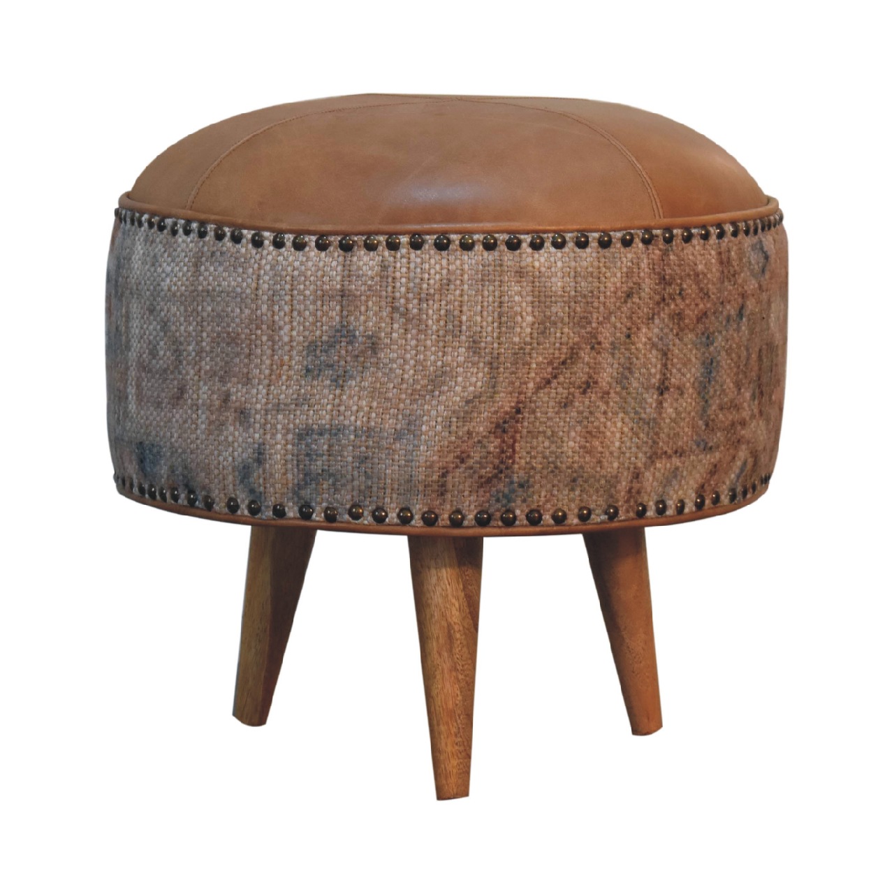Canada Haven Durrie Round Footstool Suppliers