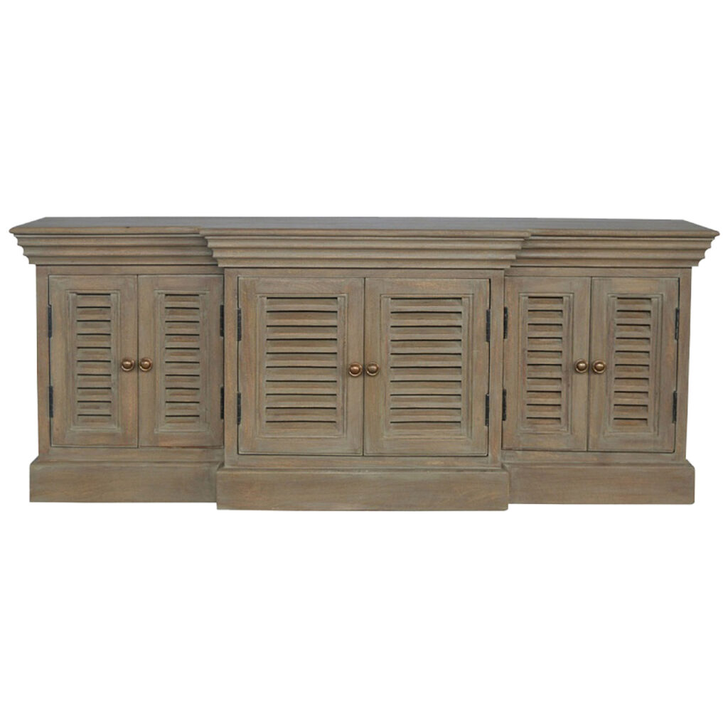 Canada Grey Wash Shutter TV Cabinet Suppliers