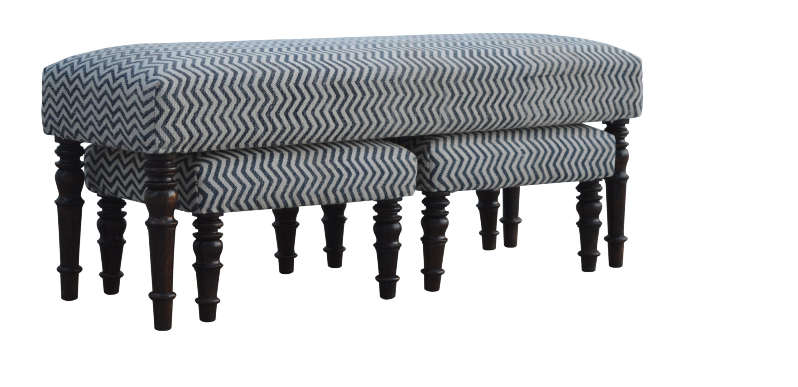 Set of 3 Benches Upholstered in Natural Jute Dhurrie dropshipping