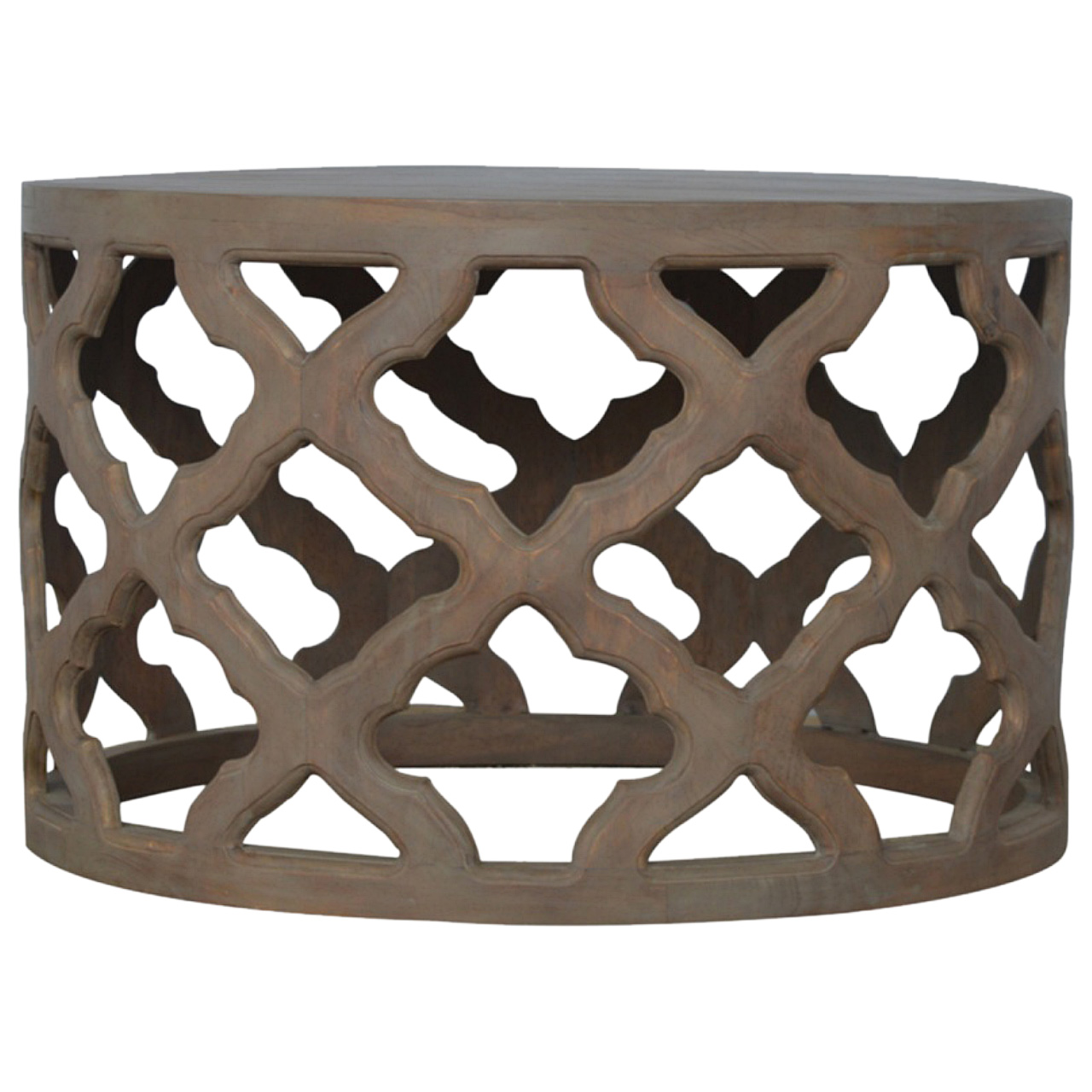 Canada Grey Wash Large Cut-out Stool Suppliers