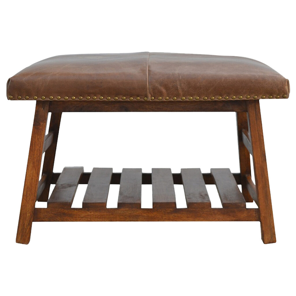 Canada Buffalo Hide Square Foot Stool Suppliers