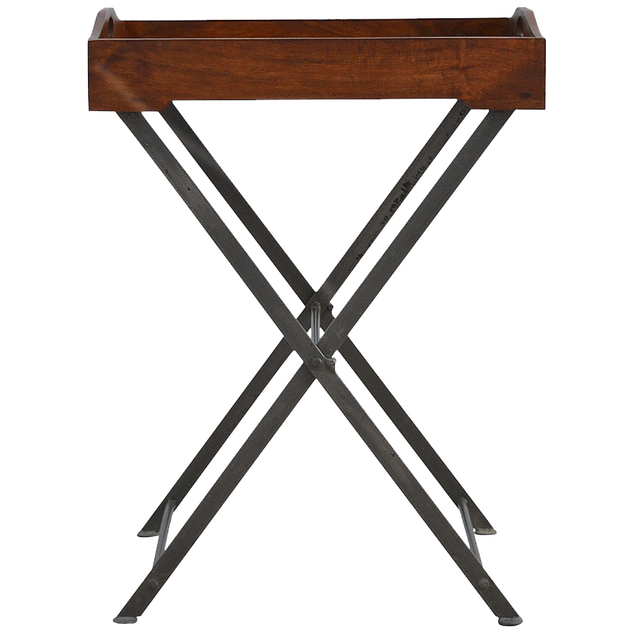 Canada Wood Tray With Cross Iron Base Suppliers