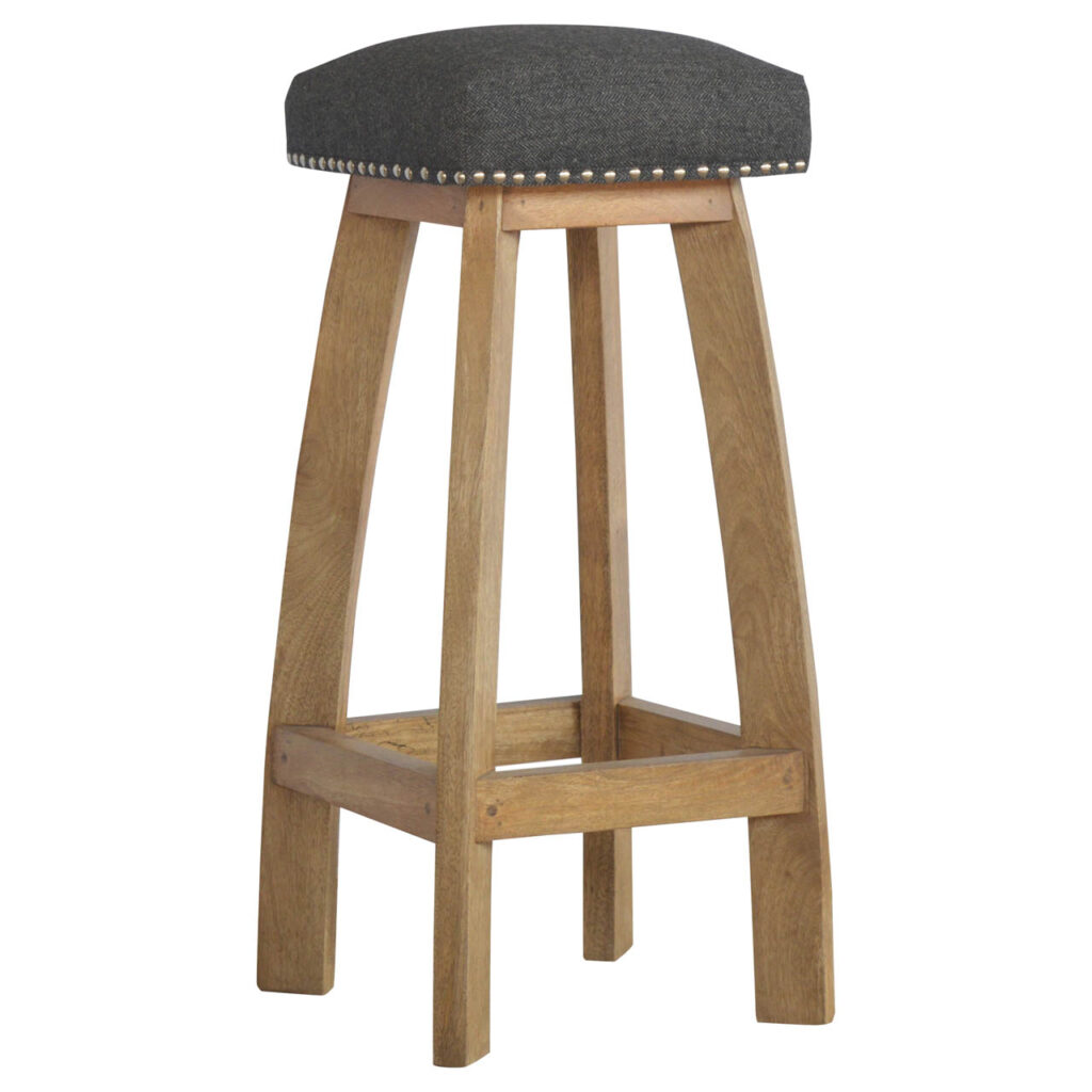 Canada Black Tweed Studded Bar Stool Suppliers