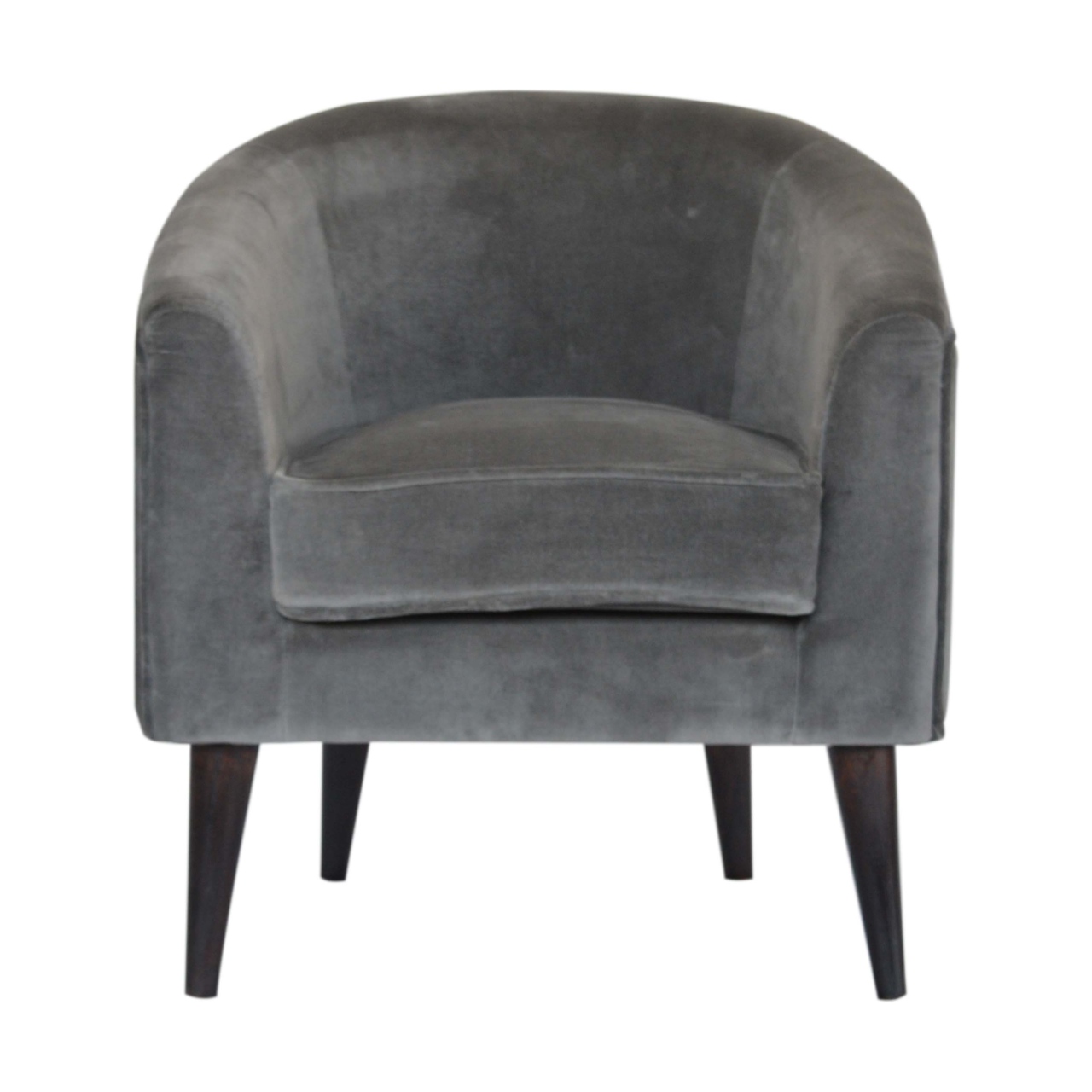 Canada Grey Velvet Nordic Style Armchair Suppliers