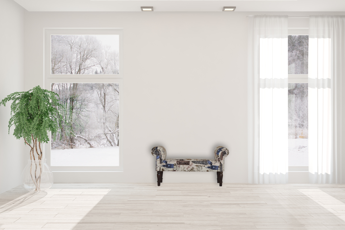IN1275 - City Printed Bedroom Bench - Image 10