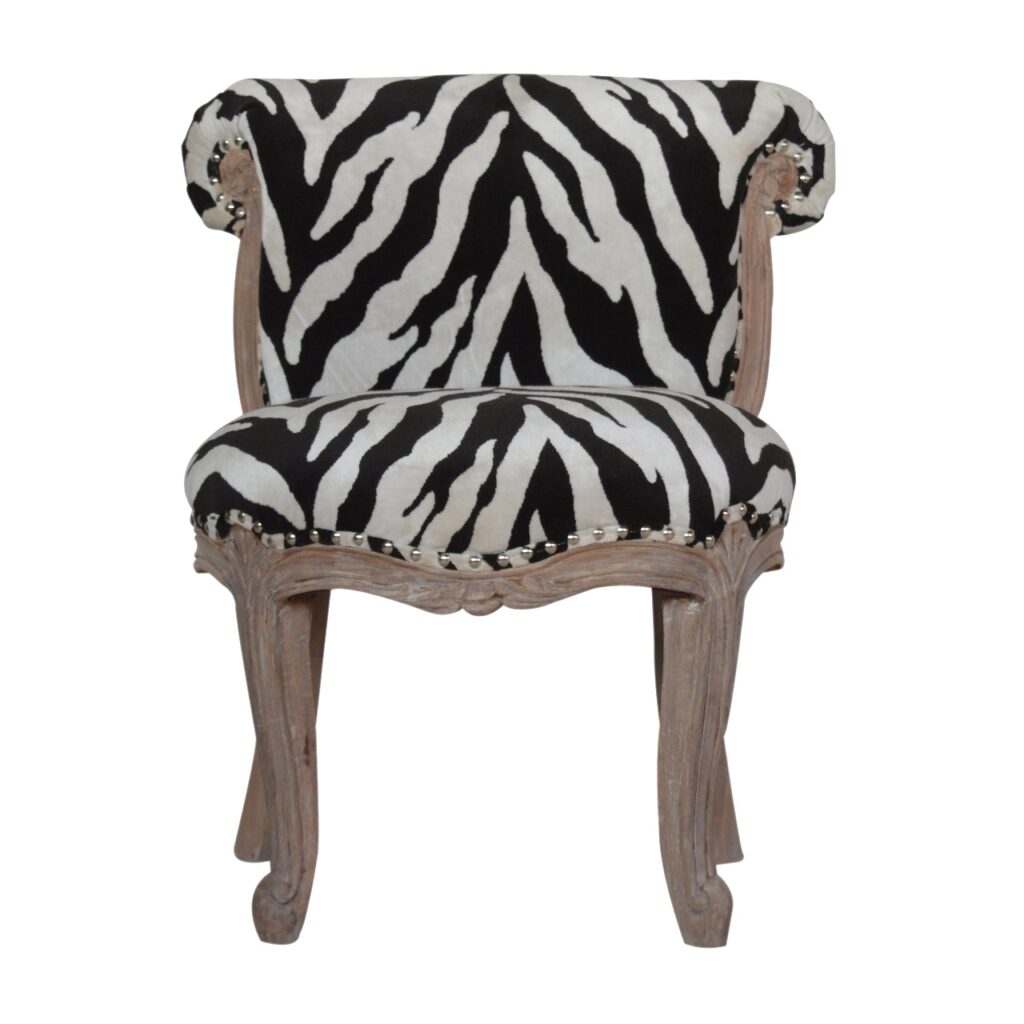 Canada Zebra Printed Studded Chair Suppliers